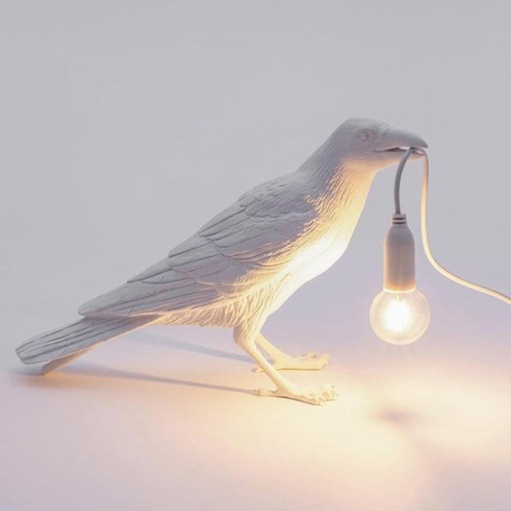 RoyaleGlow Nordic Crow Bird Lamp – Unique Wall & Table LED Light for Stylish Decor