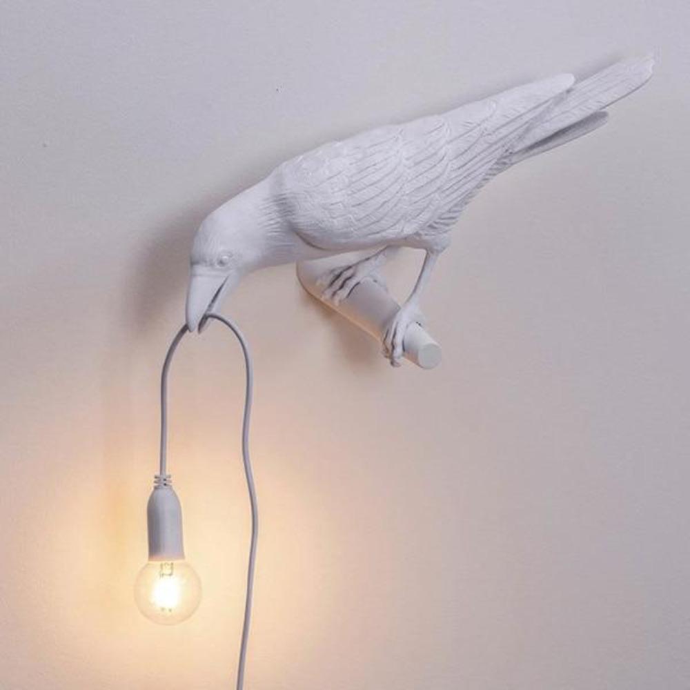 RoyaleGlow Nordic Crow Bird Lamp – Unique Wall & Table LED Light for Stylish Decor