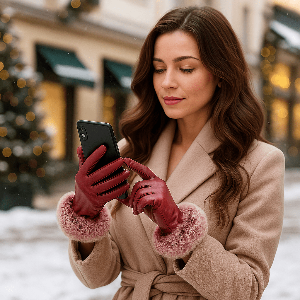 SilkGlide Winter Gloves - Elegant Style - Warm Insulation - Touchscreen