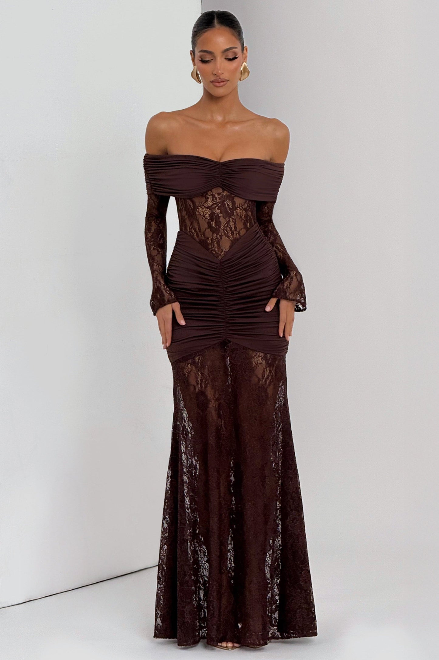 THE MOONFIRE MAXI DRESS - CHOCOLATE BROWN