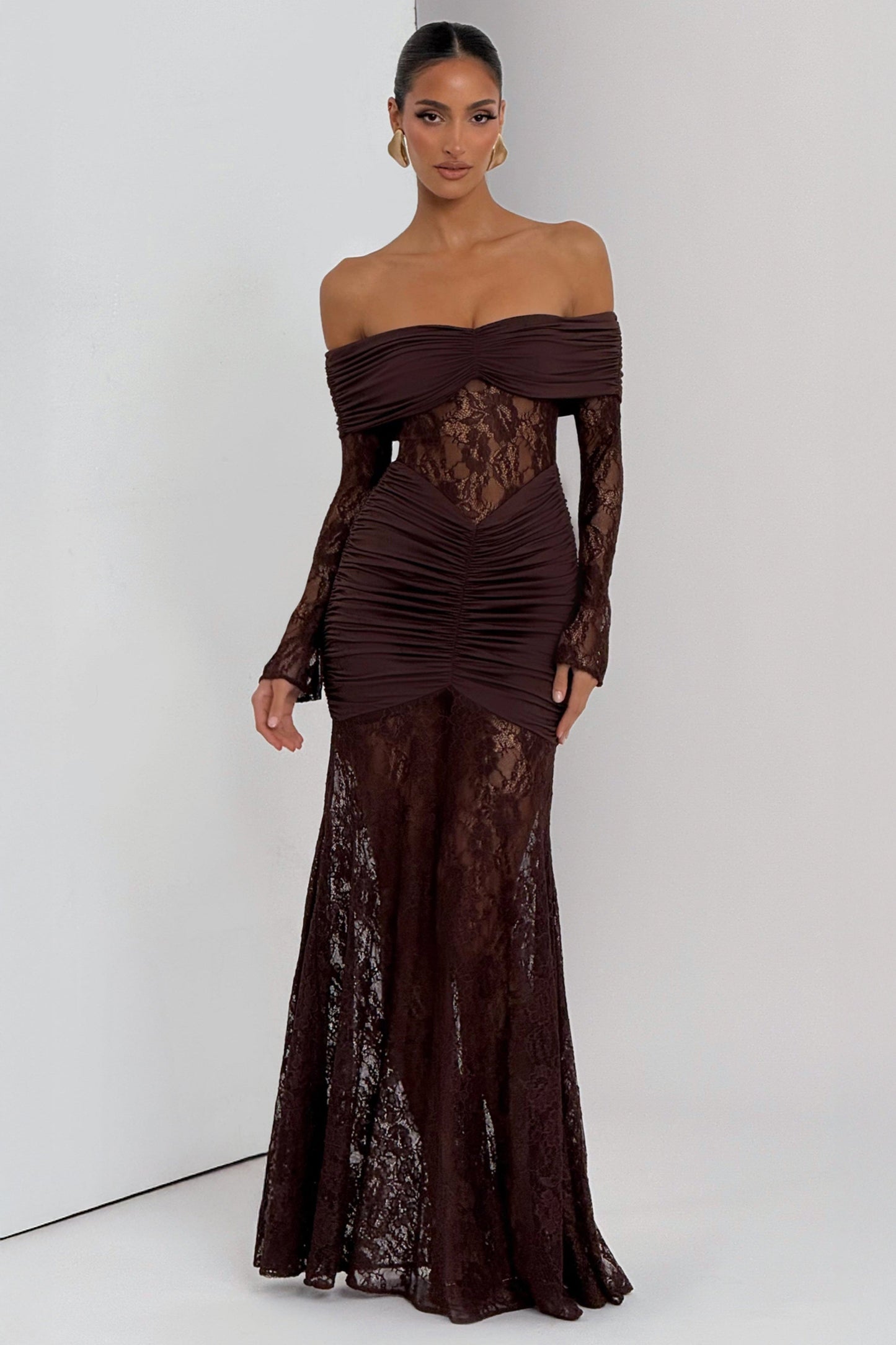 THE MOONFIRE MAXI DRESS - CHOCOLATE BROWN