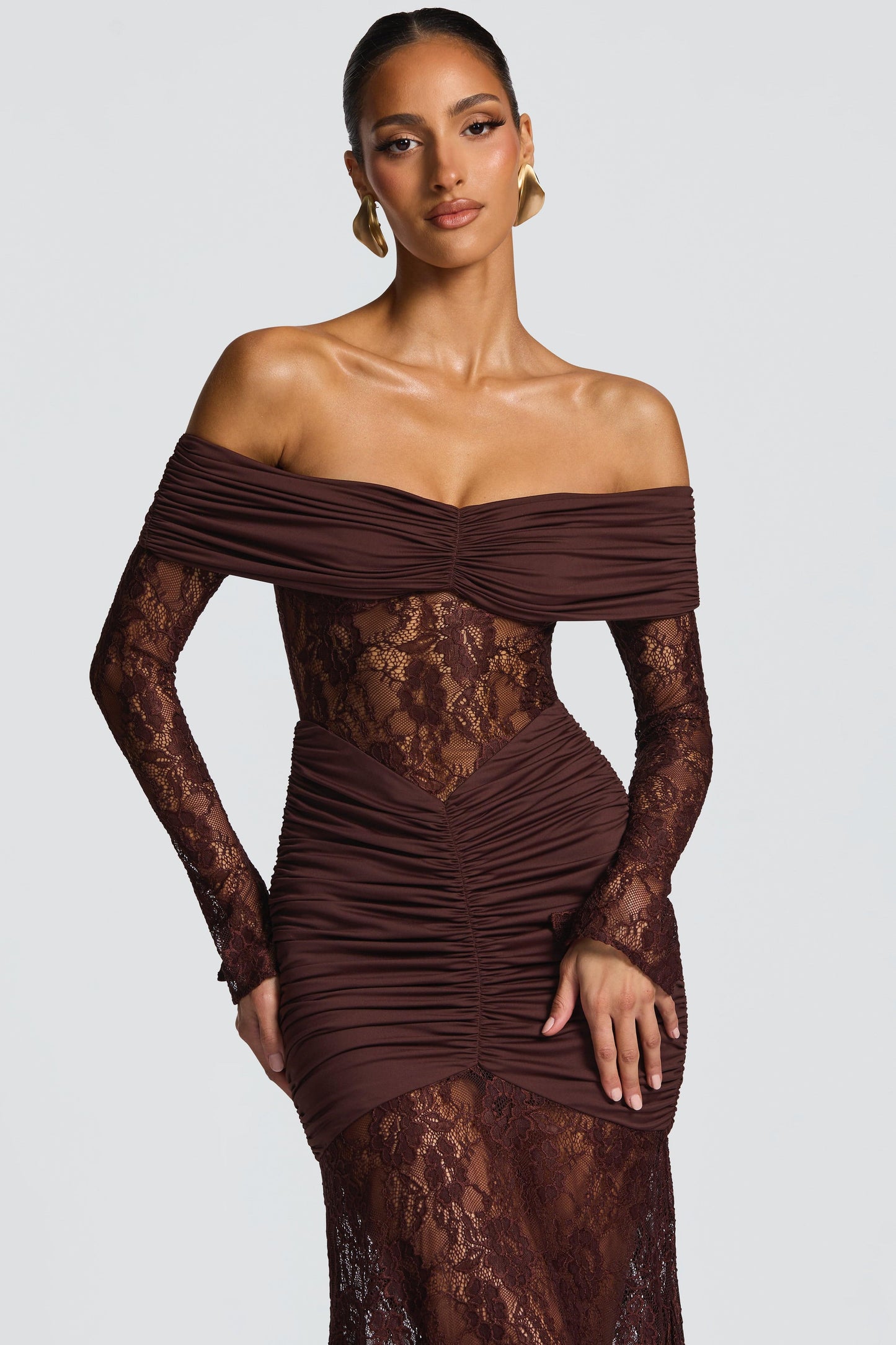 THE MOONFIRE MAXI DRESS - CHOCOLATE BROWN