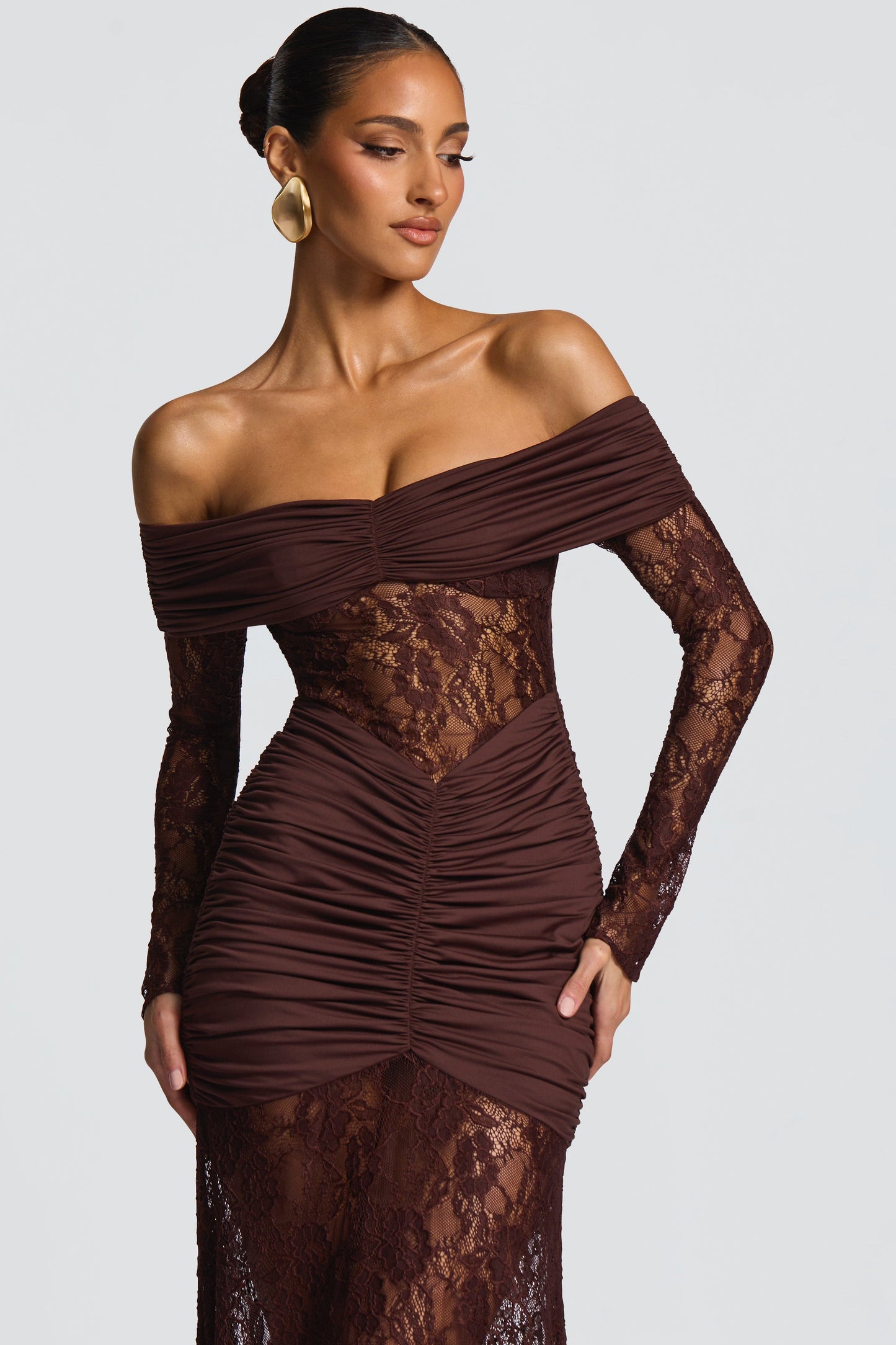THE MOONFIRE MAXI DRESS - CHOCOLATE BROWN