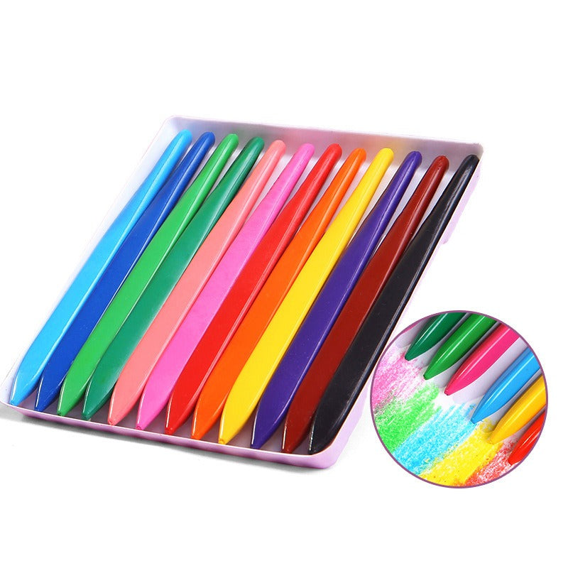 Smudge-Free Colour Crayons for Creative Kids - ColorPop-Set of 12-Nora Luxe