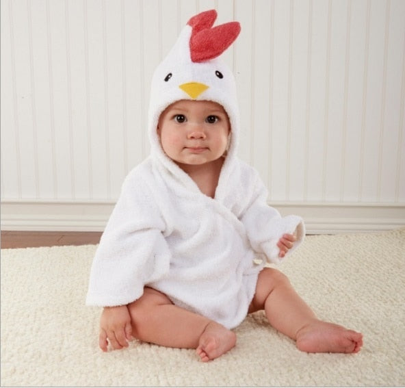 Soft Baby Animal Bathrobe - AnimalHug-Chick-0-1 Year-Nora Luxe