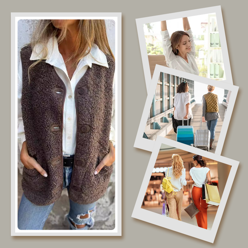 Alexia | Button-down Short Warm Vest