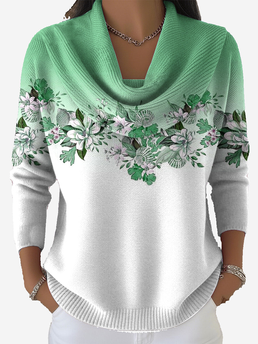 Elarionne™ - Pull Doux à Imprimé Fleuri
