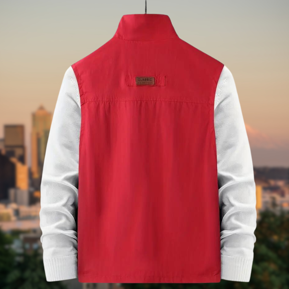 Stylish Men's Outdoor Vest - Thorne-Black-M-State of Style