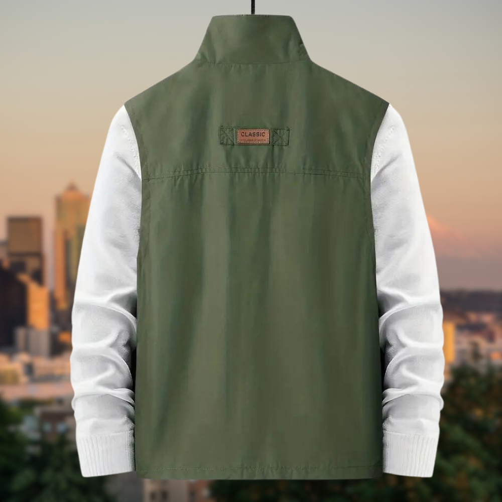 Stylish Men's Outdoor Vest - Thorne-Black-M-State of Style