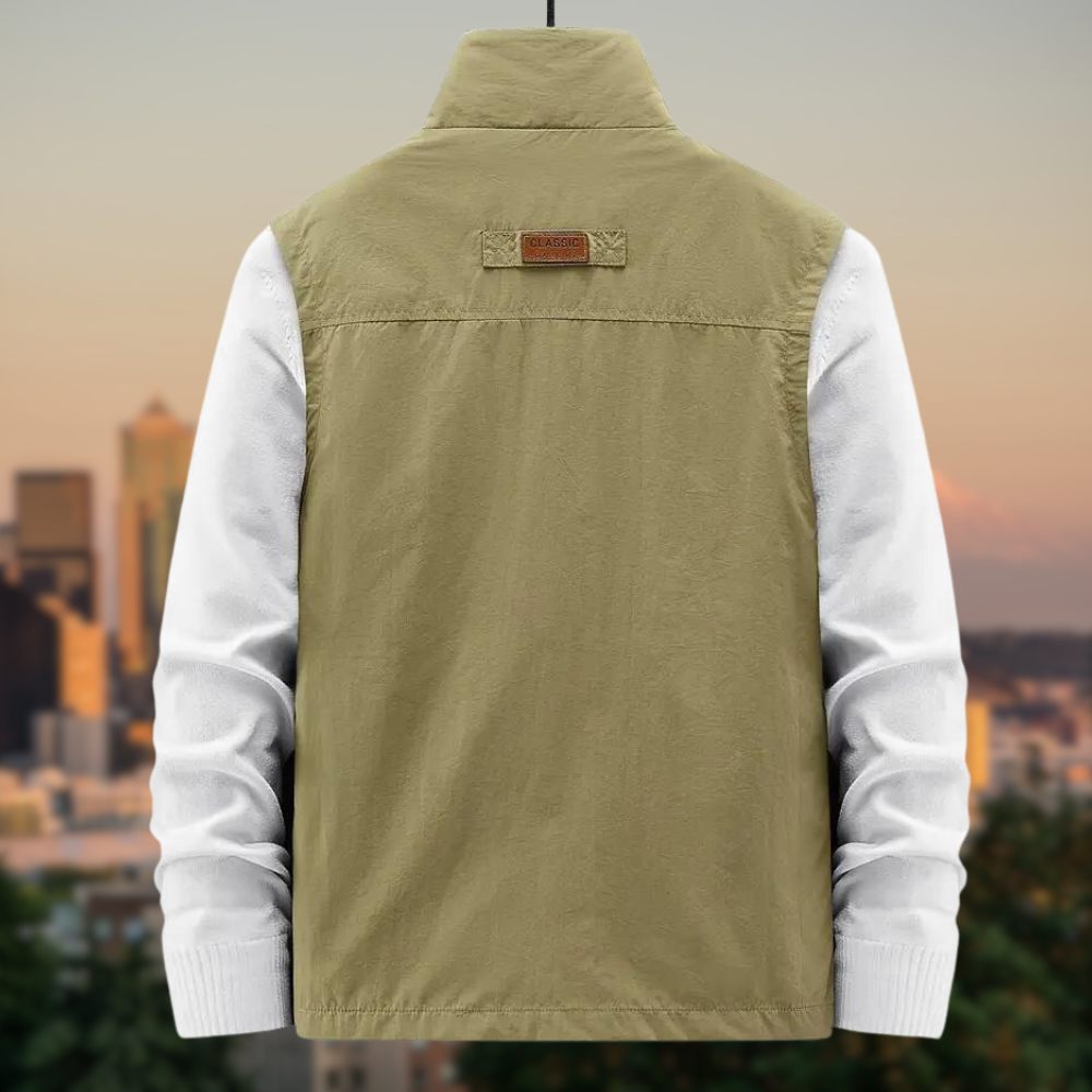 Stylish Men's Outdoor Vest - Thorne-Black-M-State of Style