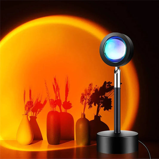 Sunset Lamp with 4 Colors - GlowSphere-Rainbow-Nora Luxe