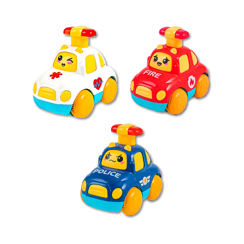 Toddler Assistance Service Toy Cars - Turbo Tracker-3-Pack-Nora Luxe
