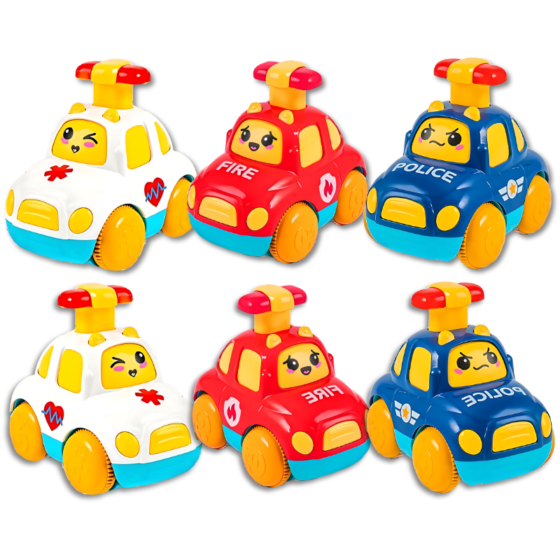 Toddler Assistance Service Toy Cars - Turbo Tracker-6-Pack-Nora Luxe