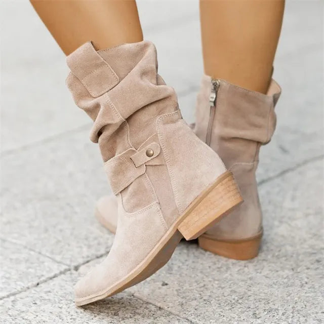 Trendy Ladies Boots - Luna-Beige-3.5-Nora Luxe