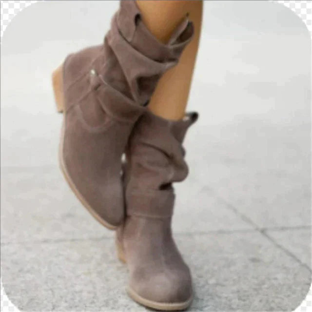 Trendy Ladies Boots - Luna-Dark Gray-3.5-Nora Luxe