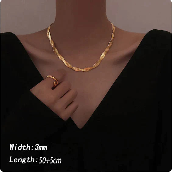 Twist Necklace and Bracelet Set | Elegant Jewellery-Nora Luxe