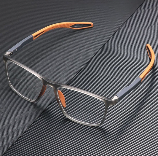Ultra-light Men's Reading Glasses with Anti-Blue Light Protection - Orlando-Orange-Nora Luxe