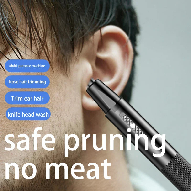 USB Rechargeable Nose Hair Trimmer - TrimPro-Blue-Nora Luxe