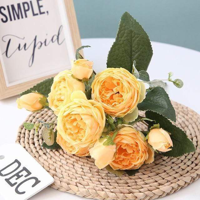 Colourful Peonies Artificial Flowers Decor