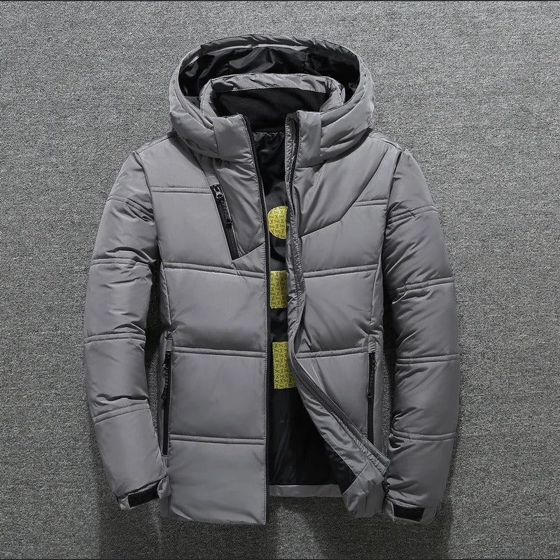 Avencea Warm Waterproof Winter Jacket with Hood for Men