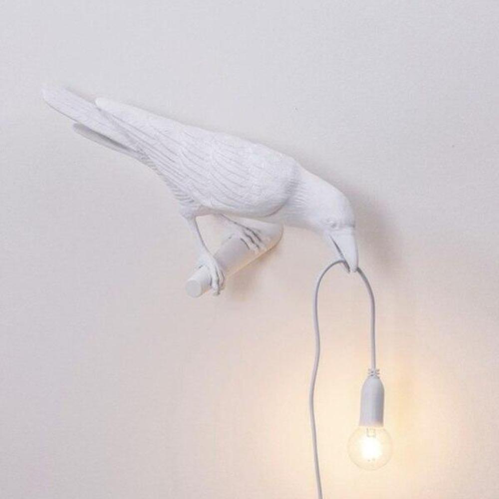 RoyaleGlow Nordic Crow Bird Lamp – Unique Wall & Table LED Light for Stylish Decor