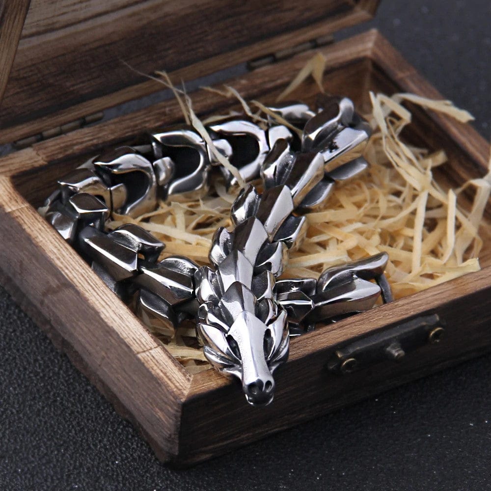 Bracciale vintage Ouroboros di Viking Acciaio - - 5.039 new_for_google - Concept Palermo