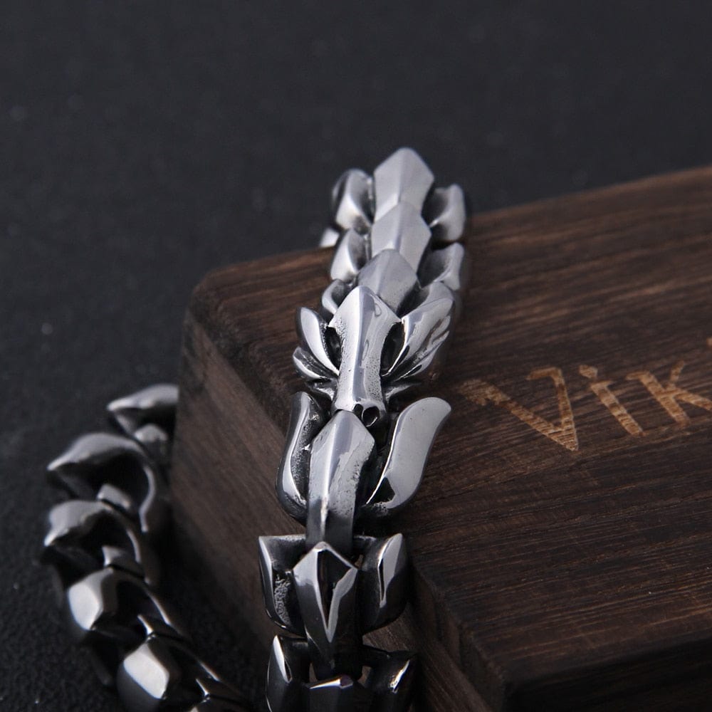 Bracciale vintage Ouroboros di Viking Acciaio - - 5.039 new_for_google - Concept Palermo