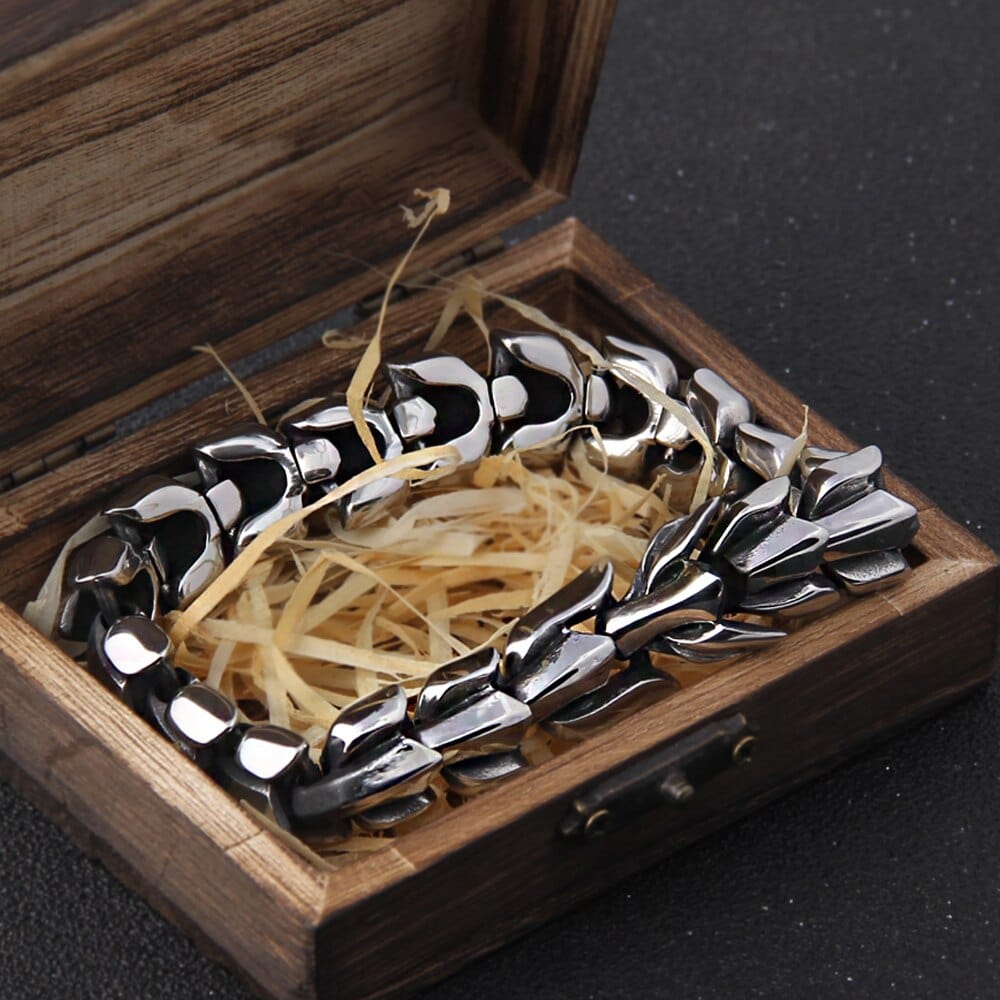 Bracciale vintage Ouroboros di Viking Acciaio - - 5.039 new_for_google - Concept Palermo