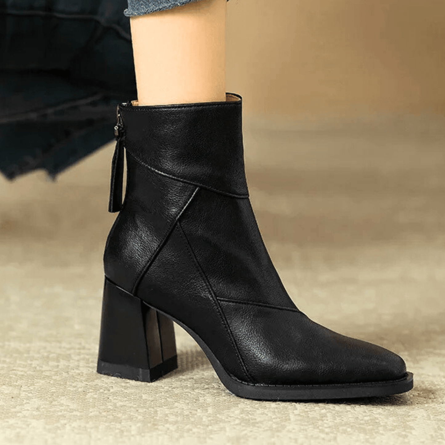 Einav - Botas Retro Con Tacón Grueso al Estilo Británico