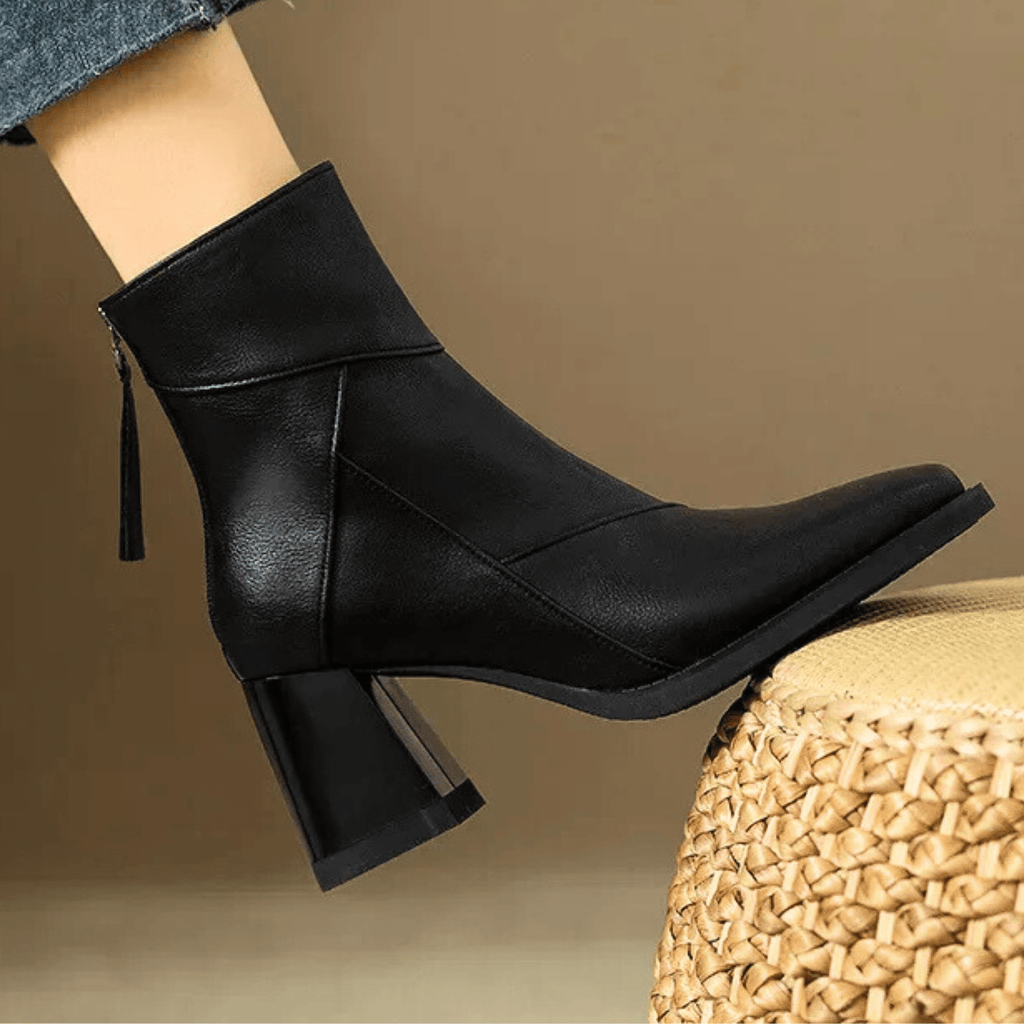 Einav - Botas Retro Con Tacón Grueso al Estilo Británico