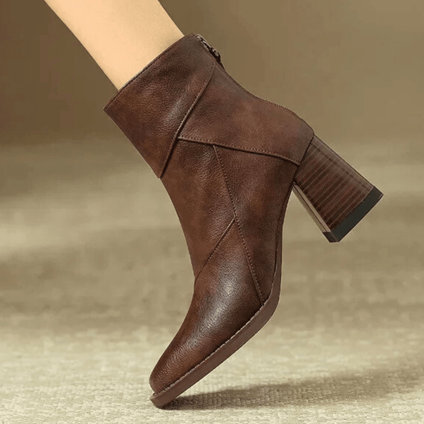 Einav - Botas Retro Con Tacón Grueso al Estilo Británico