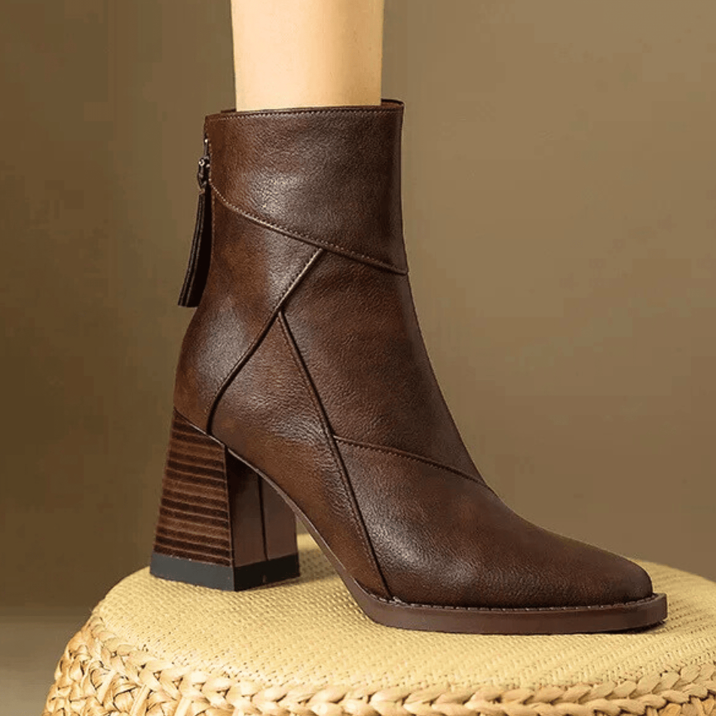 Einav - Botas Retro Con Tacón Grueso al Estilo Británico