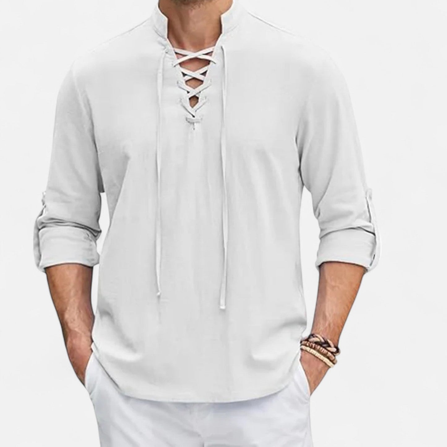 Chemise médiévale pour homme en lin et coton – Esprit Viking, élégance d'époque