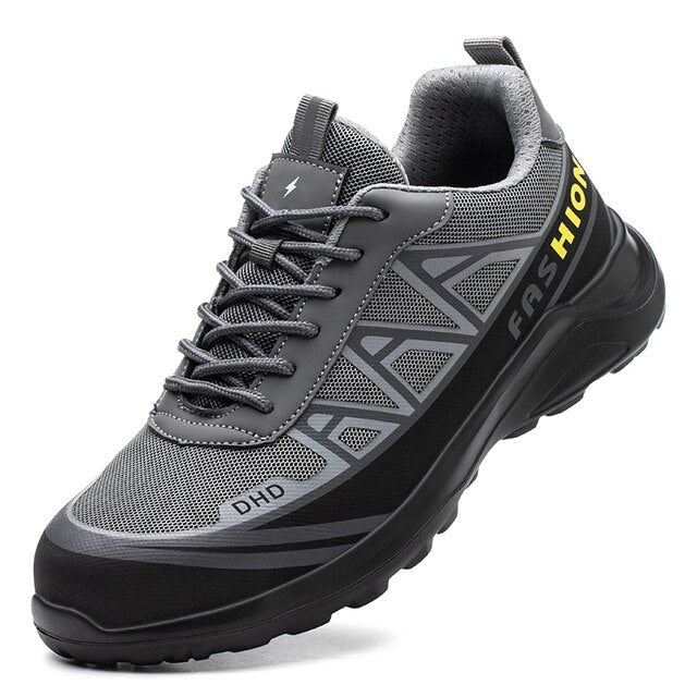 Wide Men's Safety Shoes - MaxGuard S3-Gray Black-5.5-Nora Luxe