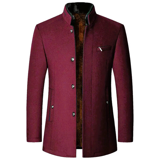 Maldini - Elegante Abrigo De Lana Con Botones Frontales