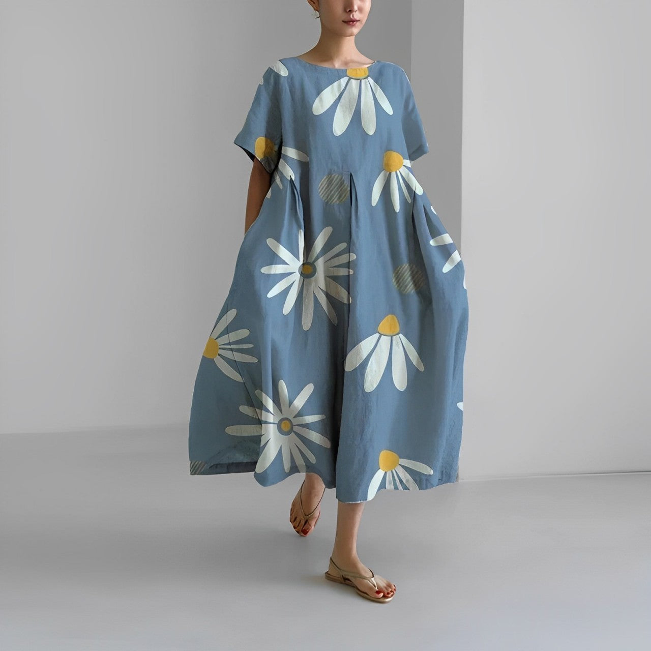 Women Maxi Dress Bohemian Floral Lightweight
