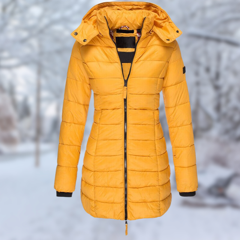 Manteau d’Hiver Mi-Long avec Fermeture à Boutons pour Femme | Idéal pour la Saison Froide