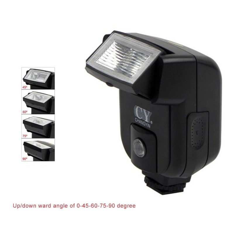 Mini Universal Flash Speedlite Hot Shoe Sync Port With Pitch Angle