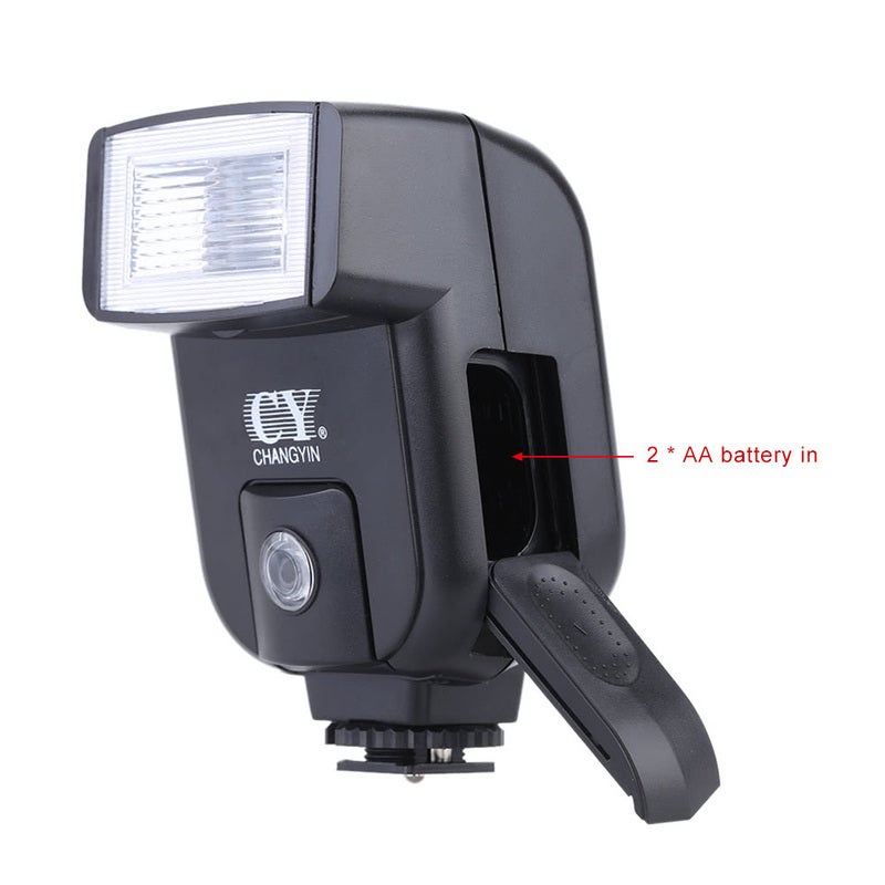 Mini Universal Flash Speedlite Hot Shoe Sync Port With Pitch Angle