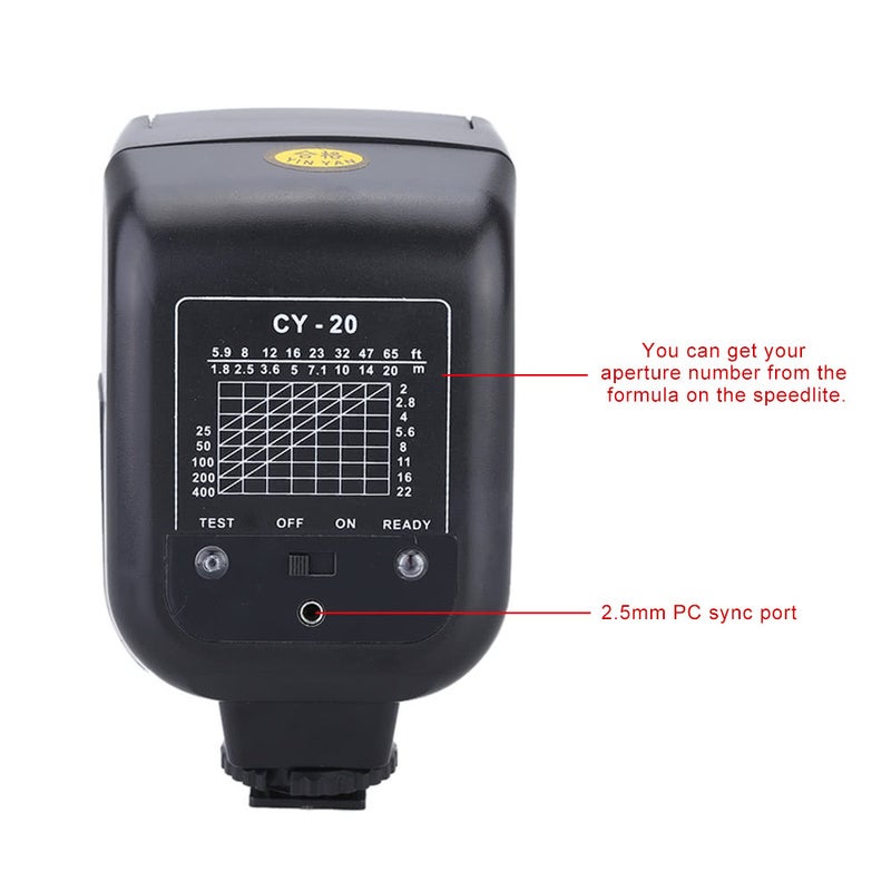 Mini Universal Flash Speedlite Hot Shoe Sync Port With Pitch Angle